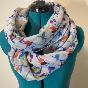 Delicate Bird Pattern Scarf